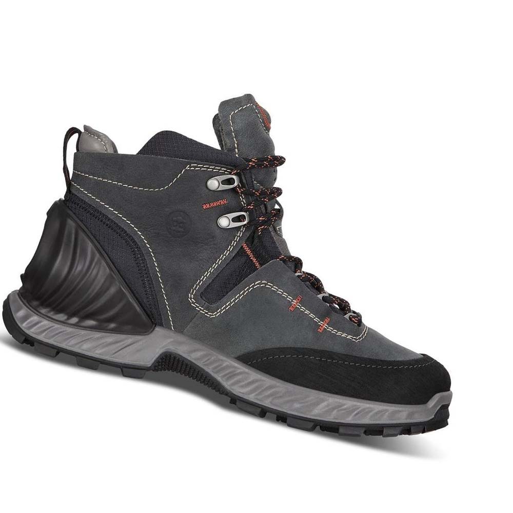 Férfi Ecco Exohike Mid Gtx Hiking & Trail Szürke Fekete | HU 564XYU